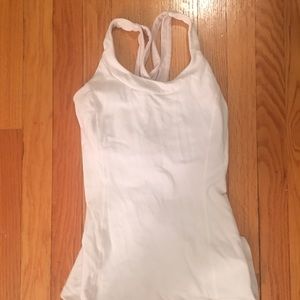 White Lululemon Racer Back Tank